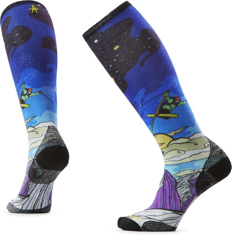 SmartWool Women's Ski Zero Cushion Galactic Ski Print Over the Calf Socks - Image 1
